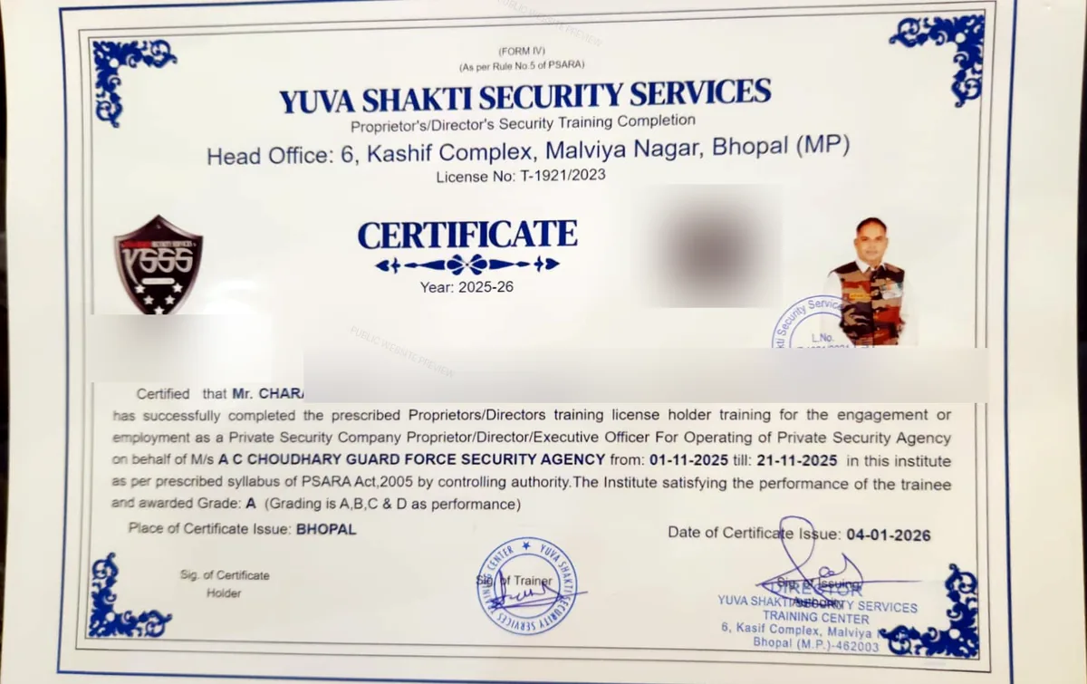 Public preview of PSARA Proprietor/Director Training